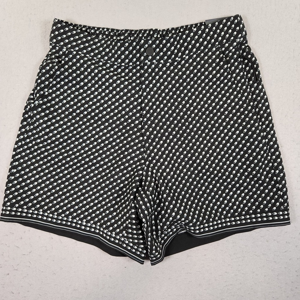 VRST Men's 6" Inseam Resort Short Relaxed Black Printed Small NWT